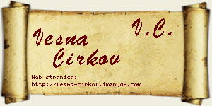 Vesna Ćirkov vizit kartica